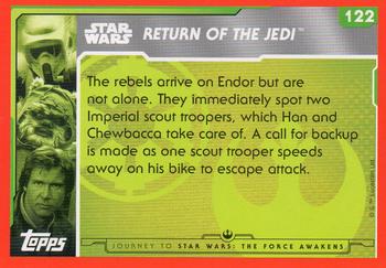 2015 Topps Star Wars Journey to the Force Awakens (UK version) #122 The rebels on Endor Back