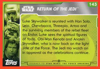 2015 Topps Star Wars Journey to the Force Awakens (UK version) #145 Jedi trio watch on Back