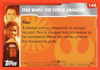 2015 Topps Star Wars Journey to the Force Awakens (UK version) #148 Finn Back