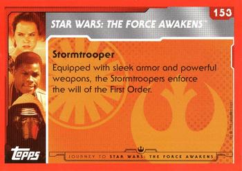 2015 Topps Star Wars Journey to the Force Awakens (UK version) #153 Stormtrooper Back