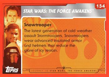 2015 Topps Star Wars Journey to the Force Awakens (UK version) #154 Snowtrooper Back