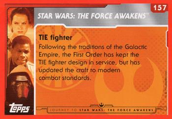 2015 Topps Star Wars Journey to the Force Awakens (UK version) #157 TIE fighter Back