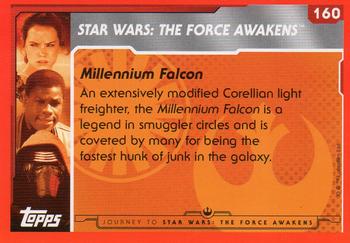 2015 Topps Star Wars Journey to the Force Awakens (UK version) #160 Millennium Falcon Back