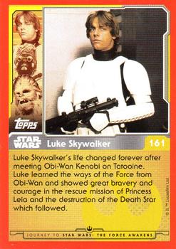 2015 Topps Star Wars Journey to the Force Awakens (UK version) #161 Luke Skywalker Back