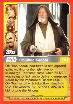 2015 Topps Star Wars Journey to the Force Awakens (UK version) #162 Obi-Wan Kenobi Back