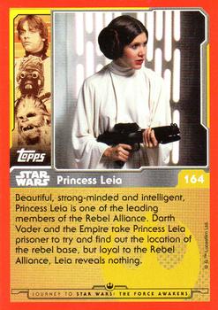 2015 Topps Star Wars Journey to the Force Awakens (UK version) #164 Princess Leia Back