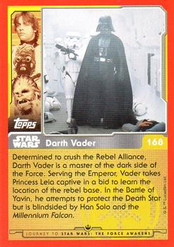 2015 Topps Star Wars Journey to the Force Awakens (UK version) #168 Darth Vader Back