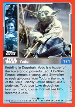 2015 Topps Star Wars Journey to the Force Awakens (UK version) #171 Yoda Back