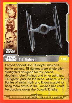 2015 Topps Star Wars Journey to the Force Awakens (UK version) #180 TIE fighter Back