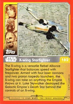2015 Topps Star Wars Journey to the Force Awakens (UK version) #182 X-Wing Starfighter Back