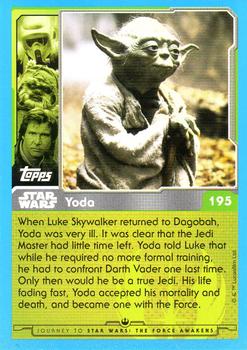 2015 Topps Star Wars Journey to the Force Awakens (UK version) #195 Yoda Back