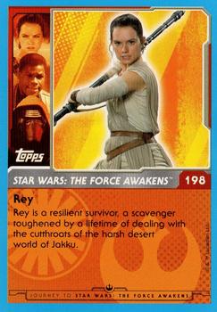 2015 Topps Star Wars Journey to the Force Awakens (UK version) #198 Rey Back