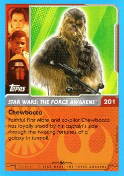 2015 Topps Star Wars Journey to the Force Awakens (UK version) #201 Chewbacca Back