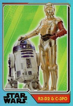 2015 Topps Star Wars Journey to the Force Awakens (UK version) #203 R2-D2 & C-3PO Front