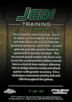 2015 Topps Chrome Star Wars Perspectives Jedi vs. Sith - Jedi Training #7 Jedi Speed Back