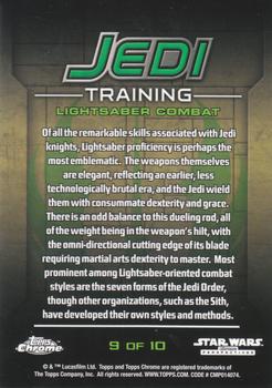 2015 Topps Chrome Star Wars Perspectives Jedi vs. Sith - Jedi Training #9 Lightsaber Combat Back