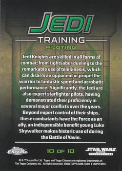 2015 Topps Chrome Star Wars Perspectives Jedi vs. Sith - Jedi Training #10 Piloting Back
