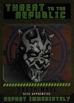 2015 Topps Star Wars Chrome Perspectives: Jedi Vs. Sith - Sith Fugitives #2 Darth Maul Front