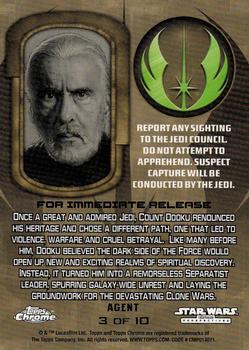2015 Topps Chrome Star Wars Perspectives Jedi vs. Sith - Sith Fugitives #3 Darth Tyranus Back