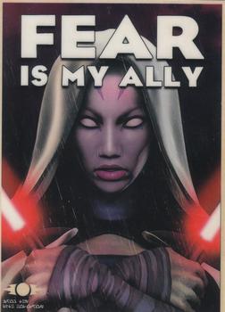 2015 Topps Chrome Star Wars Perspectives Jedi vs. Sith - Sith Propaganda #5 Fear is my Ally Front