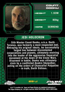 2015 Topps Chrome Star Wars Perspectives Jedi vs. Sith - Refractors #29-J Count Dooku Back