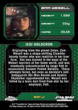 2015 Topps Chrome Star Wars Perspectives Jedi vs. Sith - Refractors #50-J Zam Wesell Back