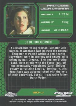 2015 Topps Chrome Star Wars Perspectives Jedi vs. Sith - Refractors #20-J Princess Leia Back