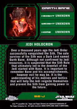 2015 Topps Chrome Star Wars Perspectives Jedi vs. Sith - Refractors #32-J Darth Bane Back