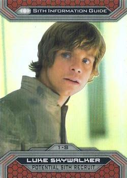 2015 Topps Chrome Star Wars Perspectives Jedi vs. Sith - Refractors #1-S Luke Skywalker Front