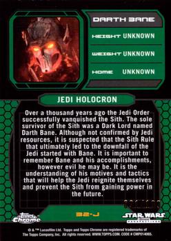 2015 Topps Chrome Star Wars Perspectives Jedi vs. Sith - Prism Refractor #32-J Darth Bane Back