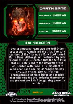 2015 Topps Chrome Star Wars Perspectives Jedi vs. Sith - X-Fractor #32-J Darth Bane Back