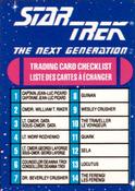 1993 Hostess/Frito Lay Star Trek The Next Generation #NNO Checklist Front
