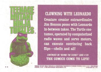 1990 O-Pee-Chee Teenage Mutant Ninja Turtles: The Movie #127 Clowning with Leonardo Back