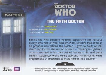 2015 Topps Doctor Who #5 The Fifth Doctor Back