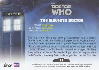 2015 Topps Doctor Who #11 The Eleventh Doctor Back