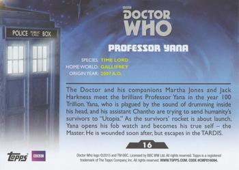 2015 Topps Doctor Who #16 Professor Yana Back