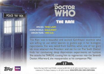 2015 Topps Doctor Who #17 The Rani Back