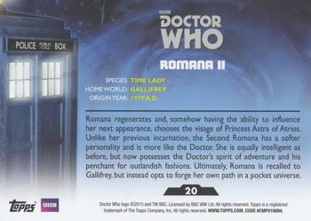 2015 Topps Doctor Who #20 Romana II Back