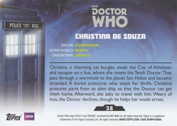 2015 Topps Doctor Who #28 Christina De Souza Back
