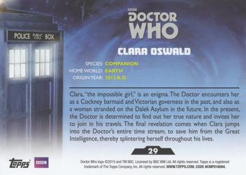 2015 Topps Doctor Who #29 Clara Oswald Back