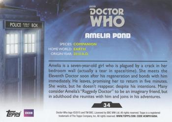 2015 Topps Doctor Who #34 Amelia Pond Back