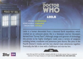 2015 Topps Doctor Who #36 Leela Back