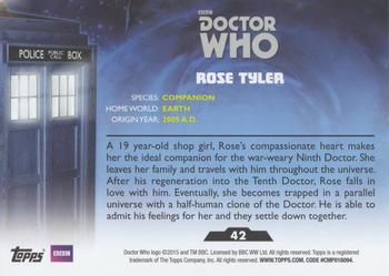 2015 Topps Doctor Who #42 Rose Tyler Back