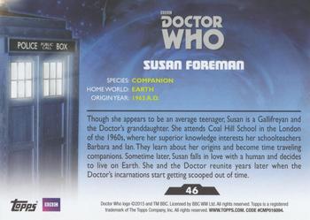 2015 Topps Doctor Who #46 Susan Foreman Back