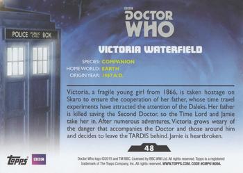 2015 Topps Doctor Who #48 Victoria Waterfield Back