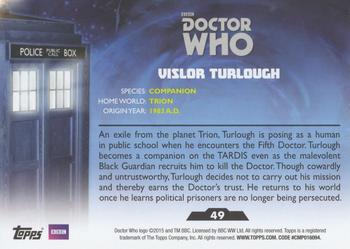 2015 Topps Doctor Who #49 Vislor Turlough Back