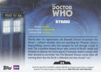 2015 Topps Doctor Who #54 Atraxi Back