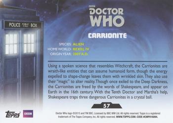 2015 Topps Doctor Who #57 Carrionite Back