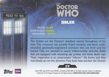 2015 Topps Doctor Who #59 Dalek Back