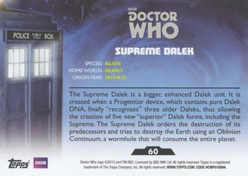 2015 Topps Doctor Who #60 Supreme Dalek Back